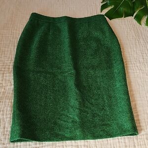 Boden Classic Green Wool Pencil Skirt